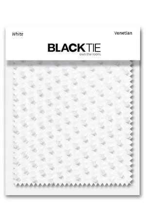 White Venetian Fabric Swatch