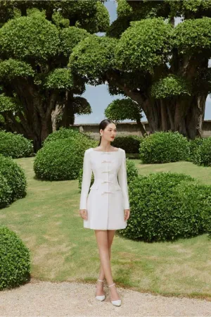 Willow A-line Long Sleeved Cotton Mini Dress